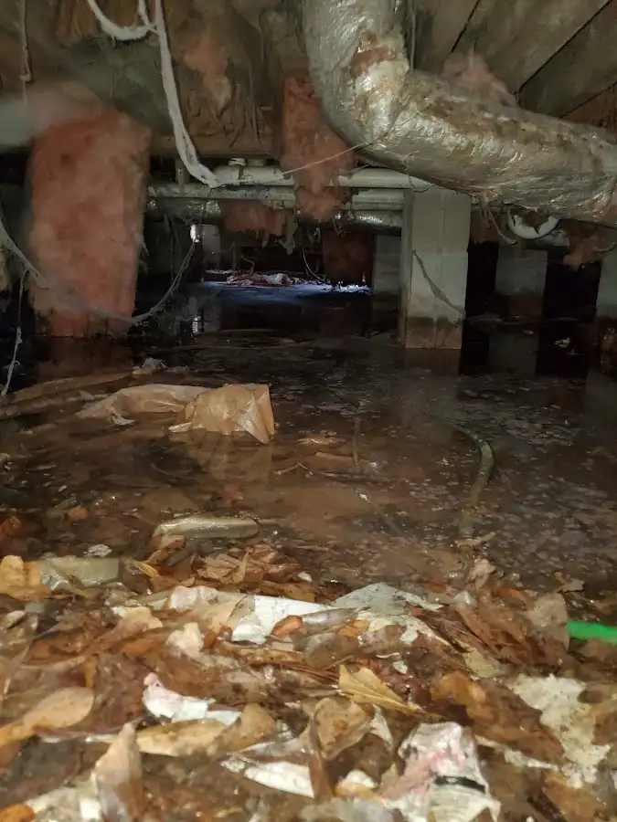 Crawl space flood assessment for Commercial Water Damage Restoration in Madras